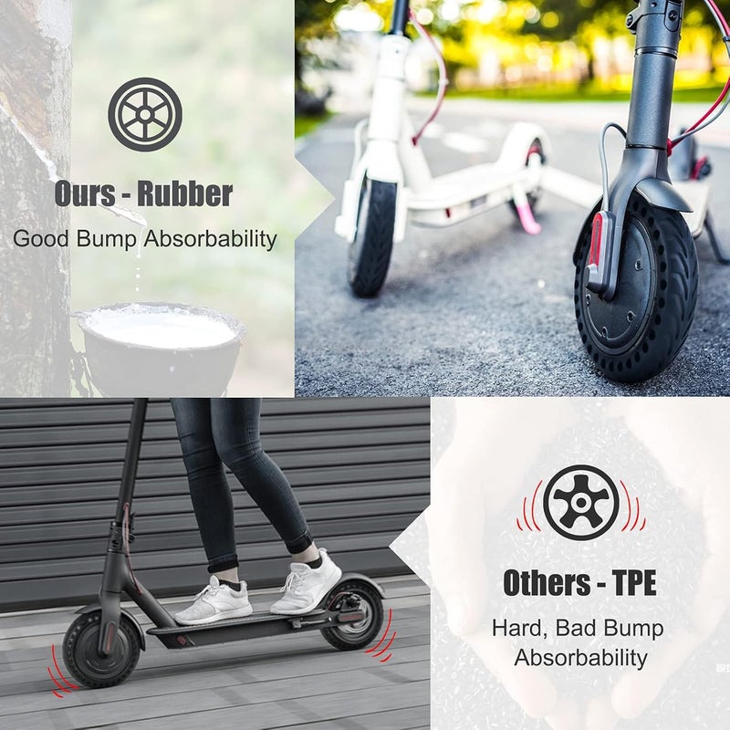 Cooryda Solid Tire for Xiaomi m365 Electric Scooter Mijia Mi m365 pro/gotrax gxl V2/gotrax XR, 8.5 inches Electric Scooter Wheels 8 1/2'' Front or Rear Replacement Honeycomb Solid Tires(1pc) - Image 5